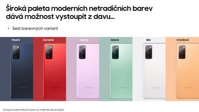 S20 FE barevne varianty