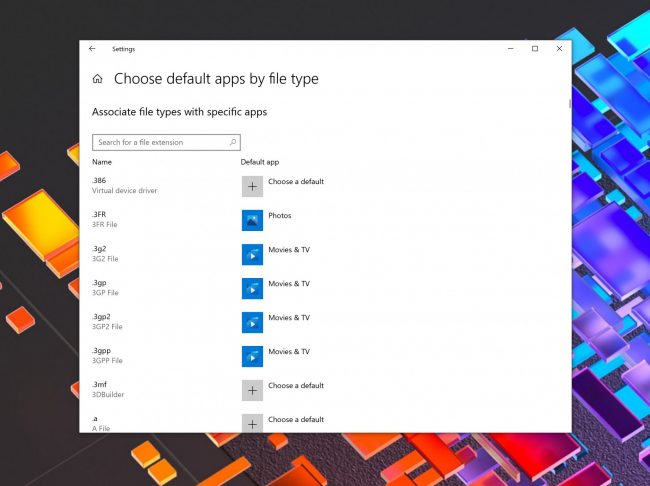 default apps