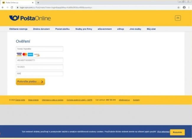 ceska posta scam 2 ceska posta scam 2