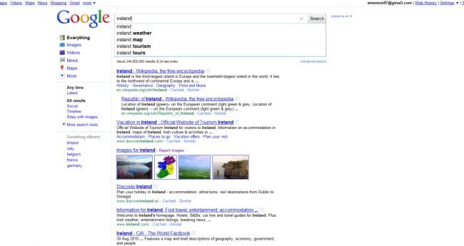 stary google vyhledavac