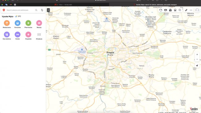 Yandex mapy