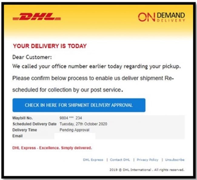 dhl phishing
