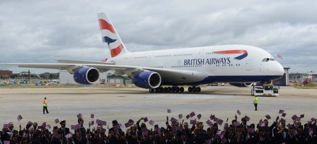 A380 BAW london Heathrow arrival 1