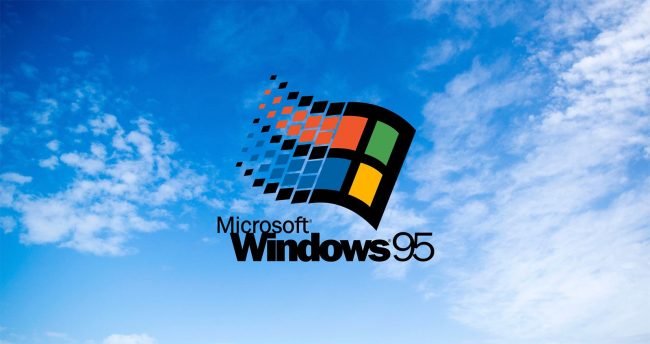 Legendární startovací obrazovka systému Windows 95