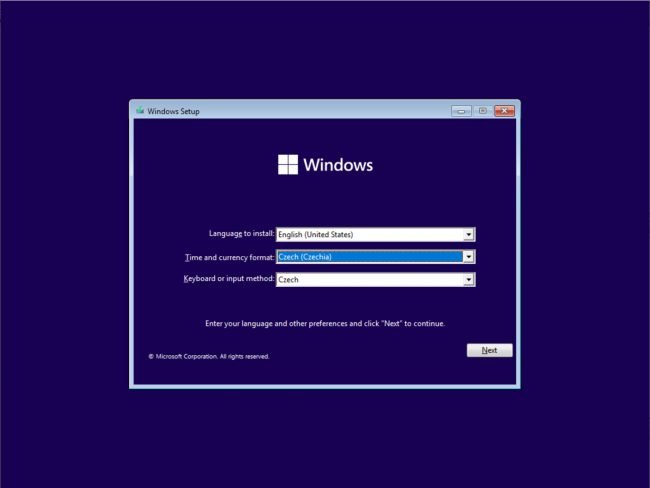 Instalace Windows 11 2
