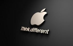 apple logo slogan
