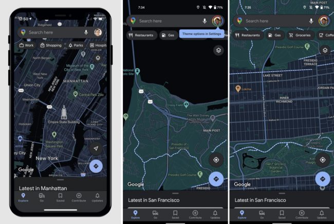 Google maps dark mode ios
