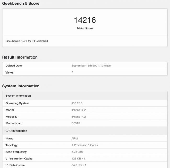 iphone benchmark