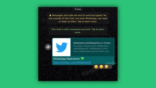 whatsapp reactions 9to5mac