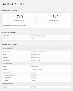 GeekBench 1
