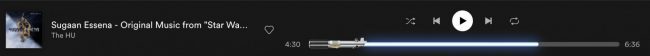 star wars lightsaber spotify