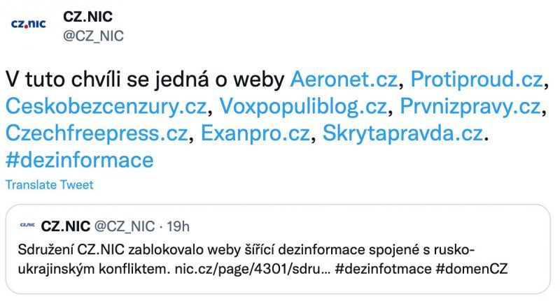 dezinformacni weby blokace dezinformacni weby blokace