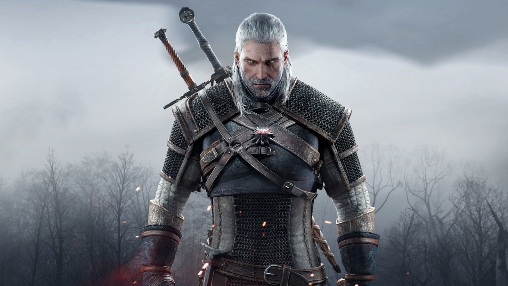 Geralt z Rivie na oficiálním obrázku ze třetího dílu herní série