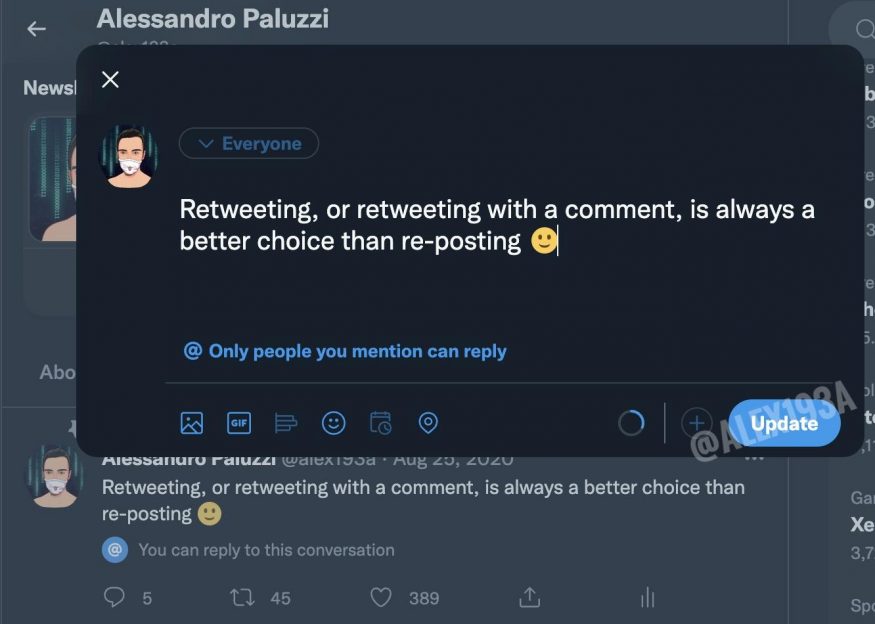 tweet edit