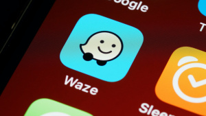 black smartphone showing icons with icons