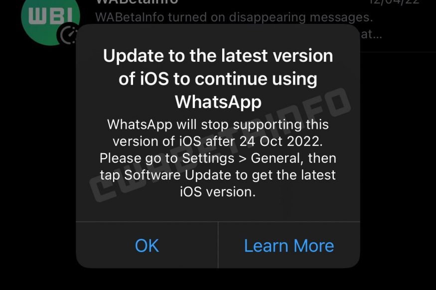 whatsapp podpora ios 10 ios 11 wabetainfo