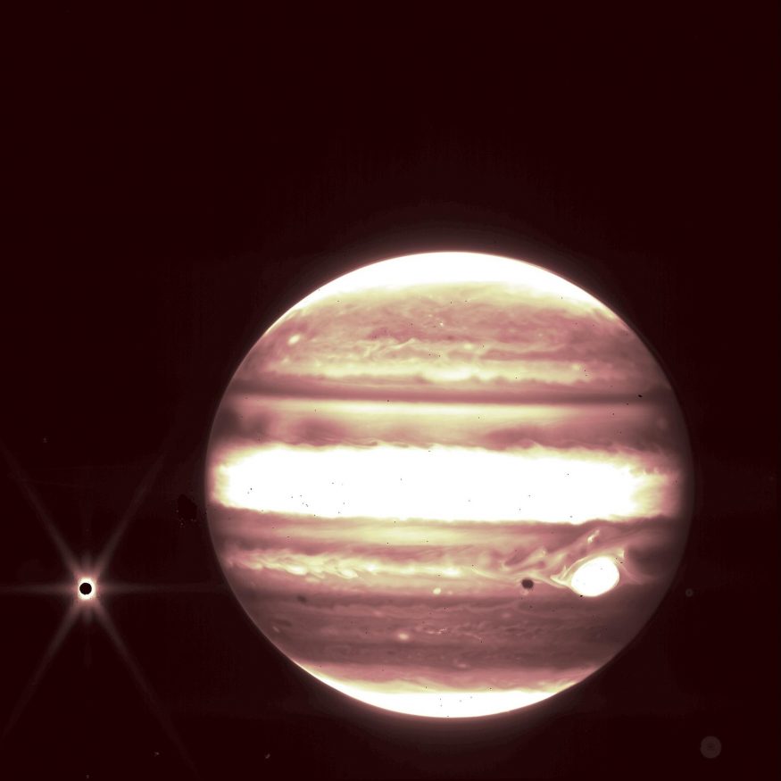 Jupiter and Europa NIRCam webbuv teleskop