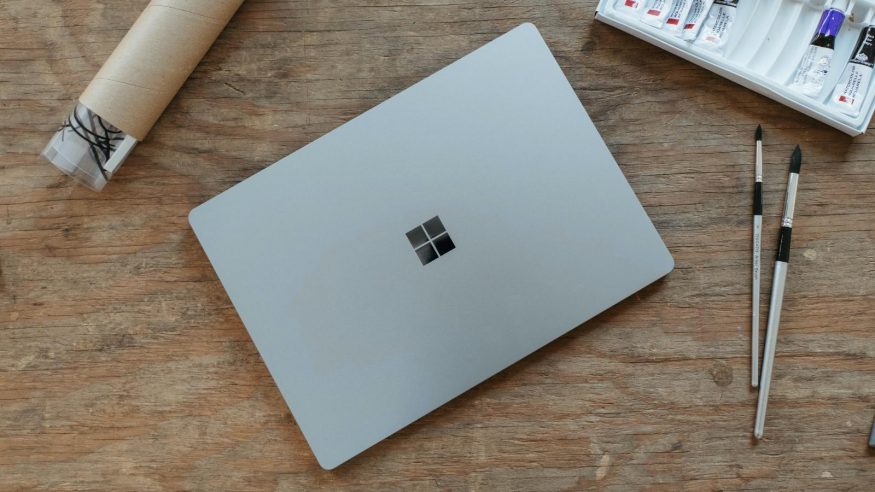 Microsoft Surface laptop on desk