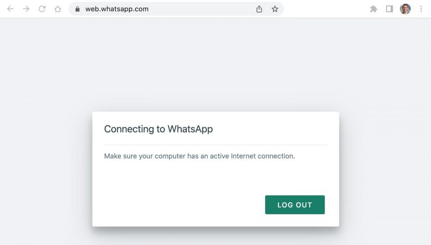 Whatsapp vypadek web