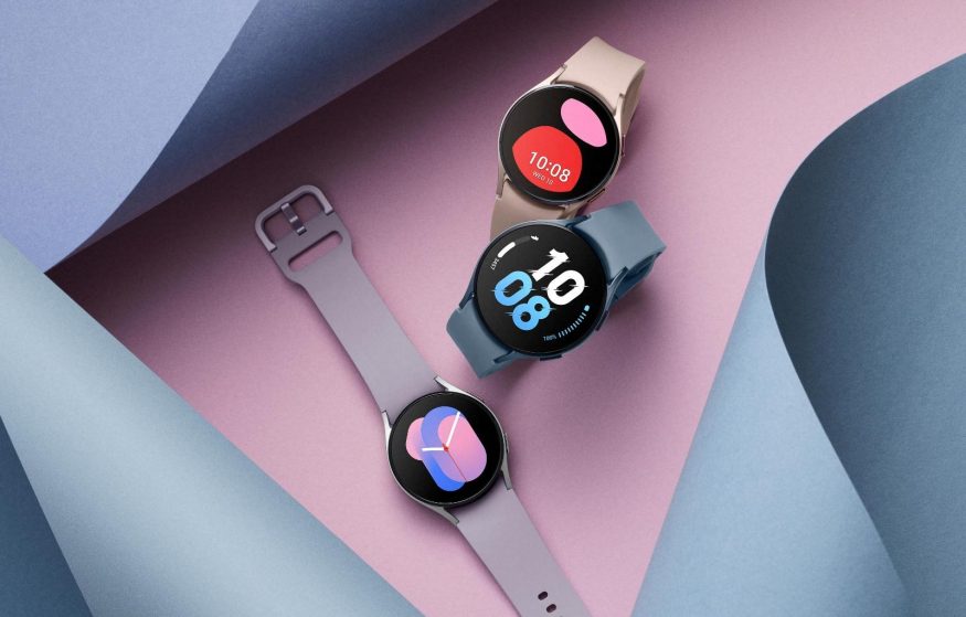 family galaxy watch5 pinkgold sapphire silver