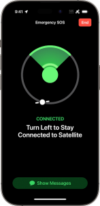ios 16 iphone 14 pro emergency sos connected to satellite