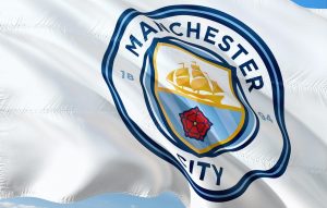 vlajka fotbalového klubu Manchester City