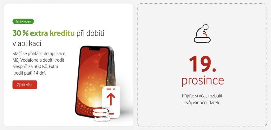 vodafone adventni darky operator