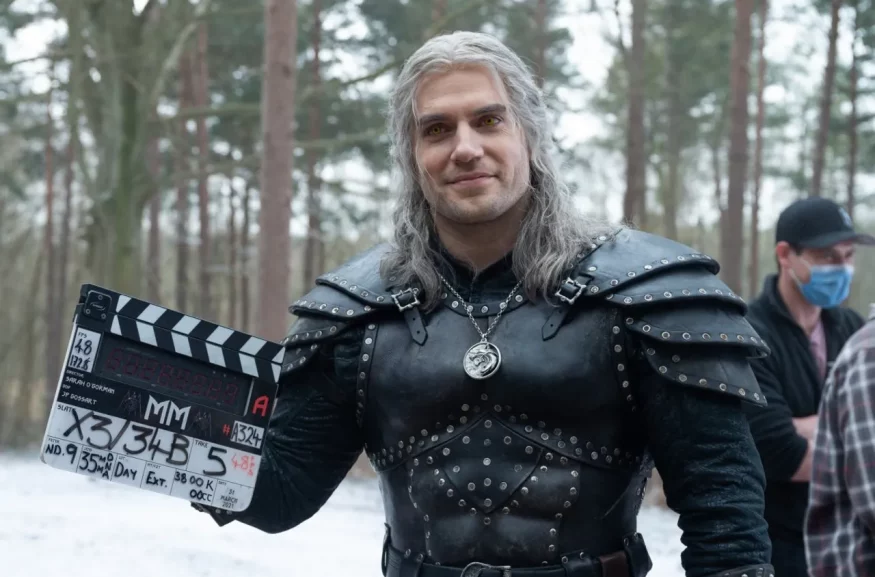 witcher henry cavill behind scenes