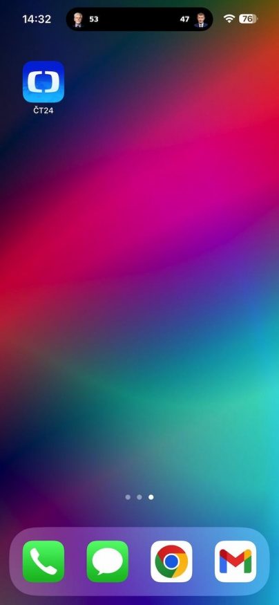 iOS widget prezident volby 2