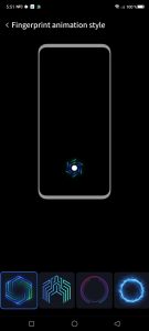 ZTE Nubia RedMagic 8 Pro animace čtečky otisků