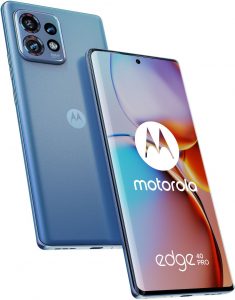 motorola edge 40 pro BasicPack Lunar Blue PDP Hero1