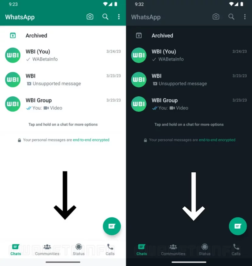 whatsapp beta android navigation bar whatsapp beta android navigation bar