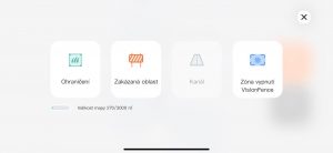 Výběr zóny v aplikaci Navimow