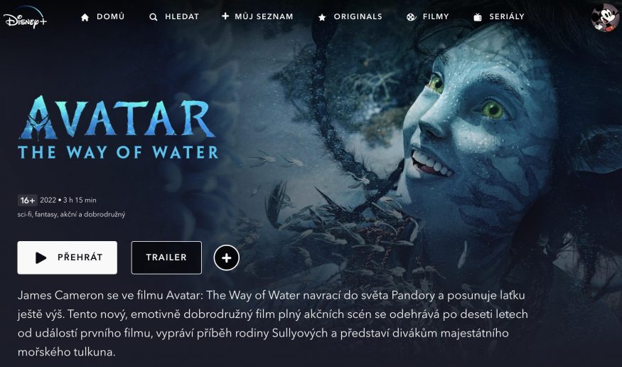 Avatar: The Way of Water už je dostupný na Disney+ Avatar: The Way of Water už je dostupný na Disney+