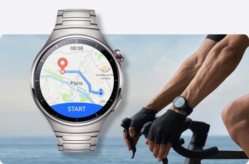 Huawei Watch 4 s mapovou aplikací Petal Maps