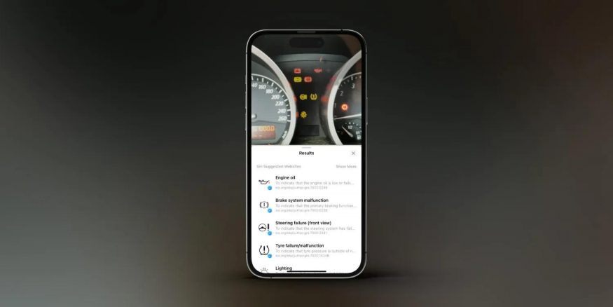 ios 17 vizualni vyhledavani auto ikony