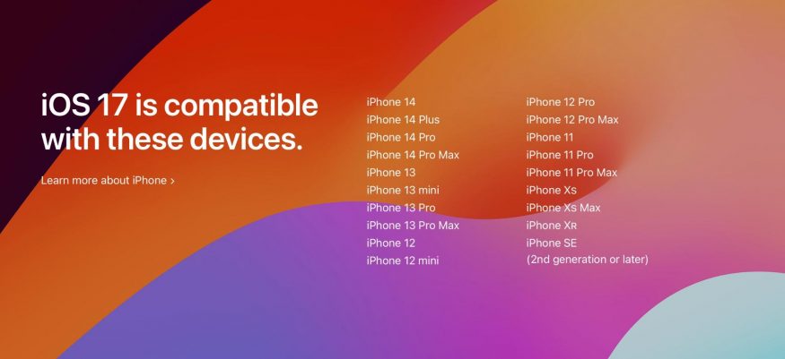 ios 17 podpora