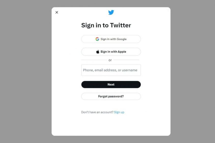 Přihlášení k sociální síti Twitter Přihlášení k sociální síti Twitter