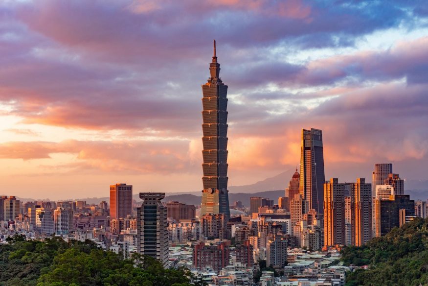 panoramatický pohled na hlavní město Tchaj-wanu Taipei