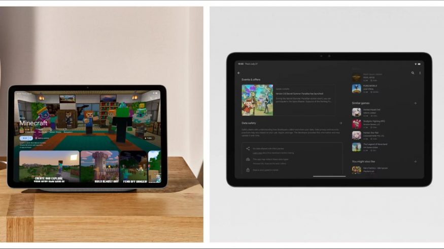 Aktualizace Google Play pro větší obrazovky