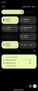 Vysunovací lišta systému Android v telefonu Sony Xperia 1 V