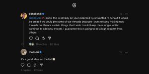 Příslib nových funkcí ve službě Threads
