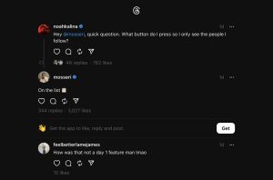 Příslib nových funkcí ve službě Threads