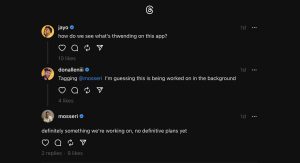 Příslib nových funkcí ve službě Threads