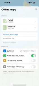 Návod, jak stáhnout Apple Mapy pro offline použití