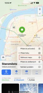 Návod, jak stáhnout Apple Mapy pro offline použití