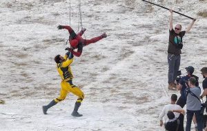 Wolverine a Deadpool na natáčení filmu Deadpool 3