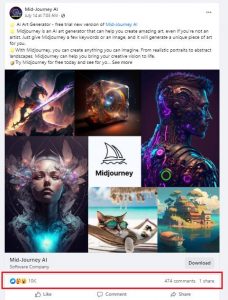 Podvodné příspěvky z Facebooku ohledně AI nástrojů