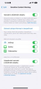 Varování před nahotou v iOS 17
