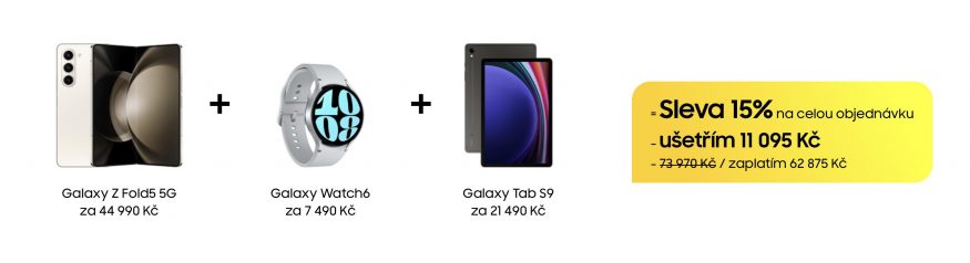 Propagační banner na produkty od Samsungu